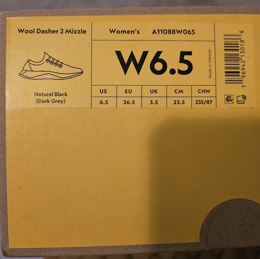 🎉HPx3🎉 Allbirds Black Wool Dasher Mizzle - Picture 7 of 7